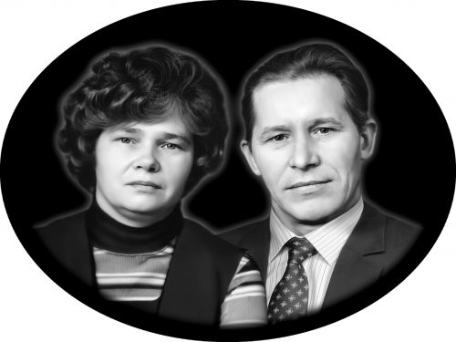 Овальный (горизонтальный) портрет на двоих