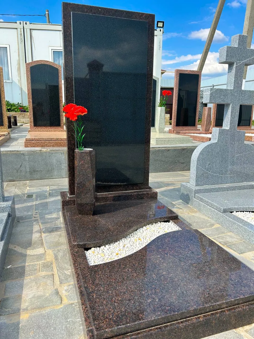 Комплект памятника КукП57В - 120*60*8(9) Елизовский (тумба 70 - с двумя короткими плитами) - фото 5