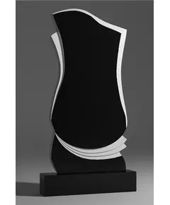 Комплект памятника ДВ1 120*60*7 см, черный Габбро-Диабаз