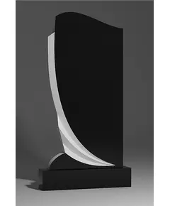 Комплект памятника ДВ12 120*60*7 см, черный Габбро-Диабаз