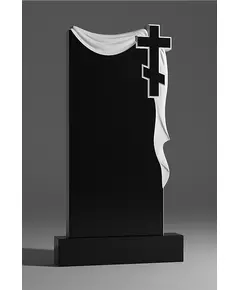 Комплект памятника ДВ13 120*60*7 см, черный Габбро-Диабаз