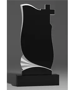 Комплект памятника ДВ18 120*60*7 см, черный Габбро-Диабаз