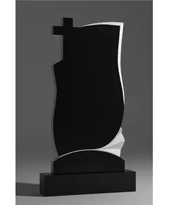 Комплект памятника ДВ2 120*60*7 см, черный Габбро-Диабаз