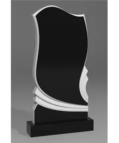 Комплект памятника ДВ20 120*60*7 см, черный Габбро-Диабаз