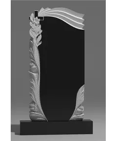 Комплект памятника ДВ24 120*60*7 см, черный Габбро-Диабаз