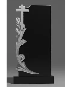 Комплект памятника ДВ25 120*60*7 см, черный Габбро-Диабаз