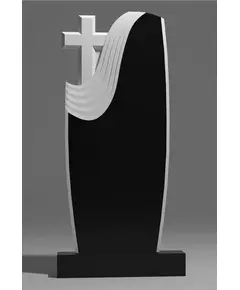 Комплект памятника ДВ26 120*60*7 см, черный Габбро-Диабаз