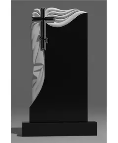 Комплект памятника ДВ27 120*60*7 см, черный Габбро-Диабаз