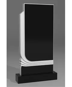 Комплект памятника ДВ30 120*60*7 см, черный Габбро-Диабаз