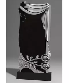 Комплект памятника ДВ31 120*60*7 см, черный Габбро-Диабаз