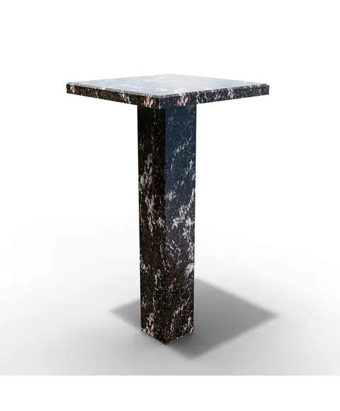 Стол из гранита Гранатовый амфиболит 40x40x3 (столб 75x12x12)